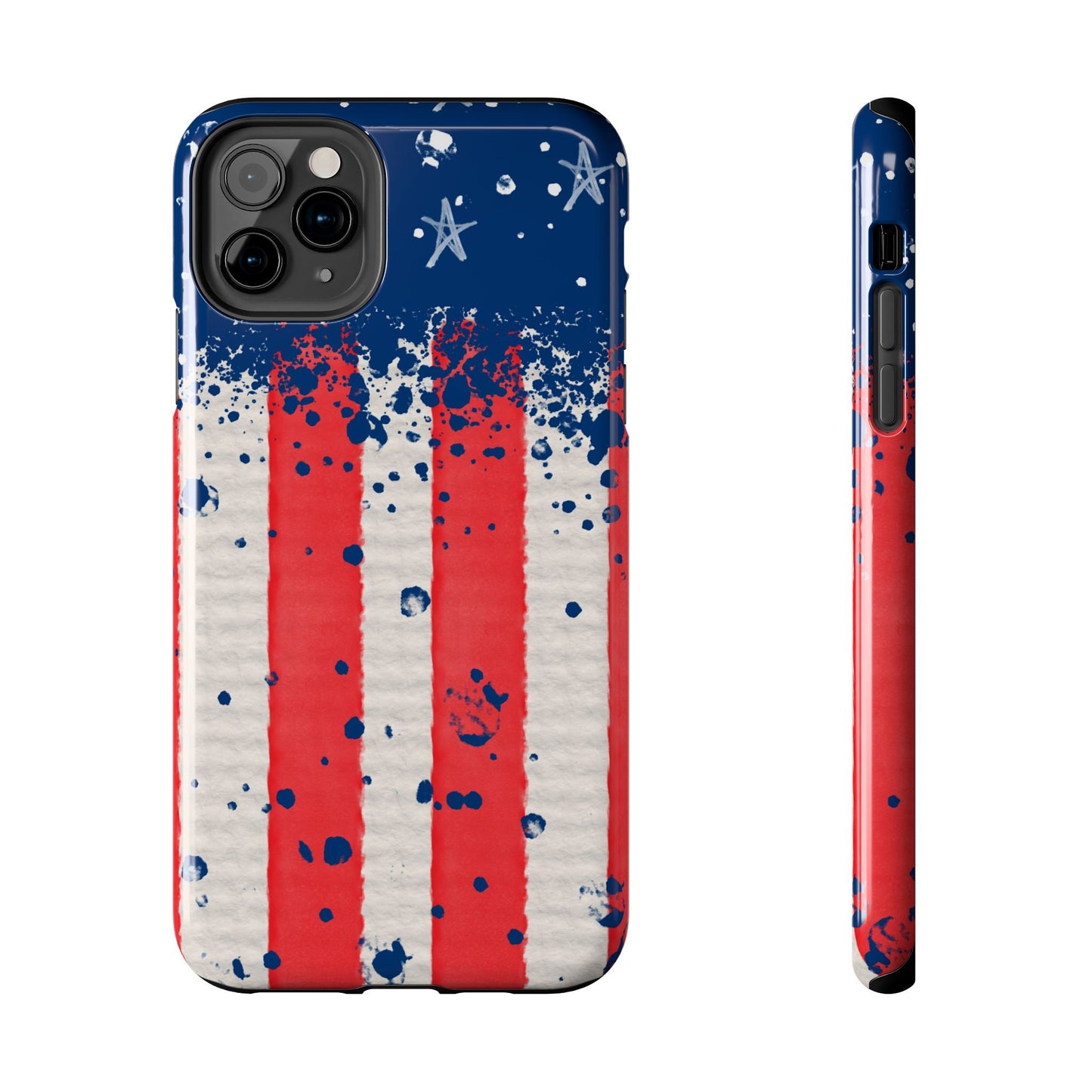 Vintage American Flag Splatter โ iPhone Series Case - BOGO Cases