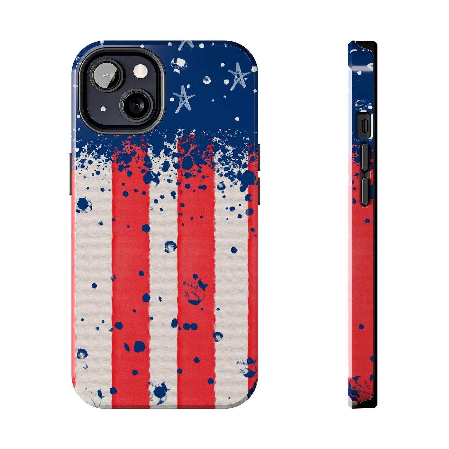 Vintage American Flag Splatter โ iPhone Series Case - BOGO Cases