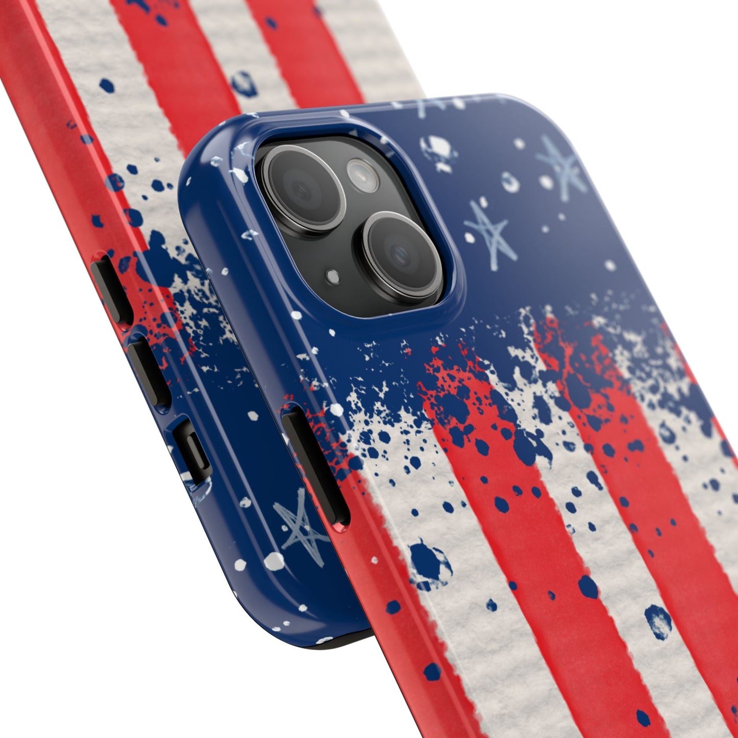 Vintage American Flag Splatter โ iPhone Series Case - BOGO Cases