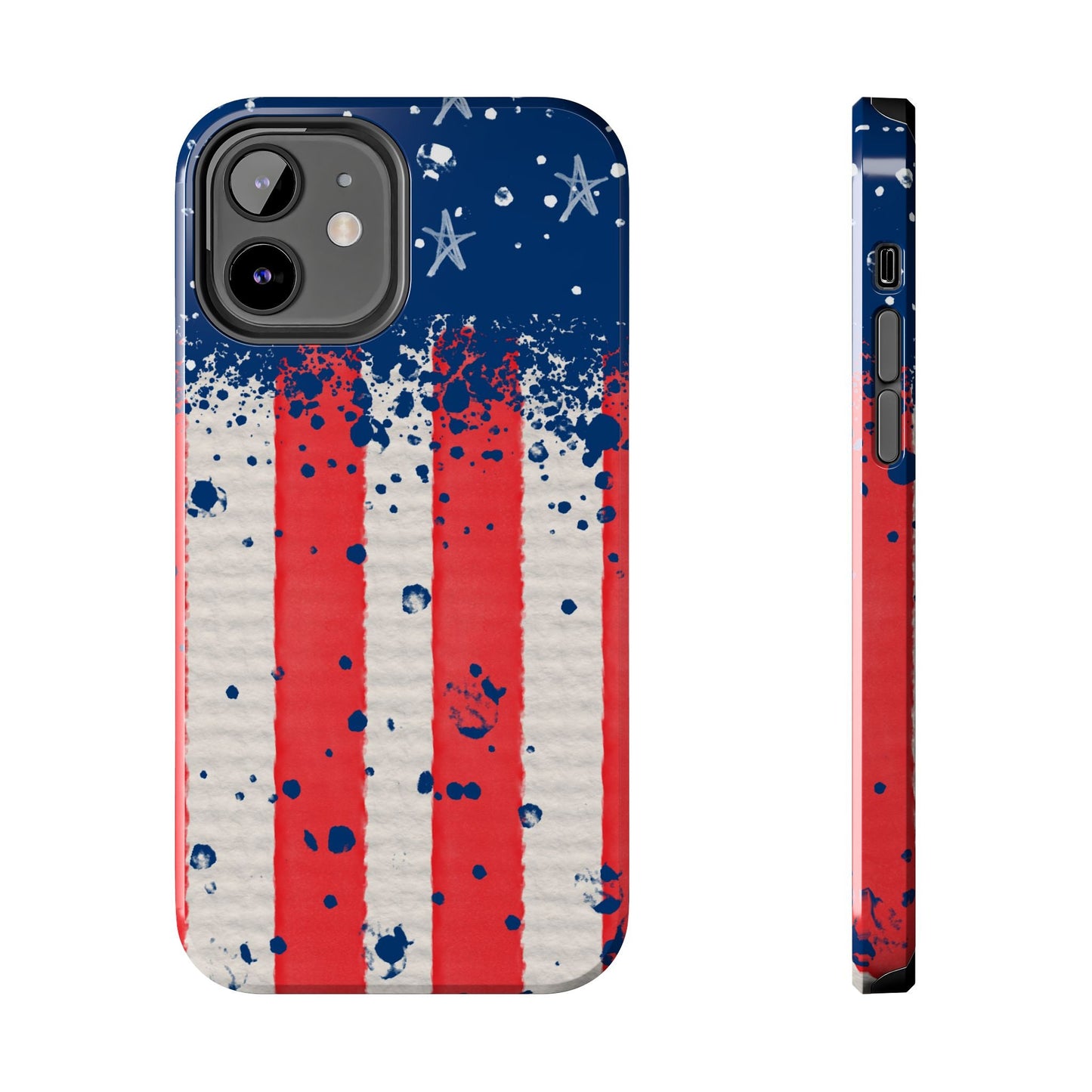 Vintage American Flag Splatter โ iPhone Series Case - BOGO Cases