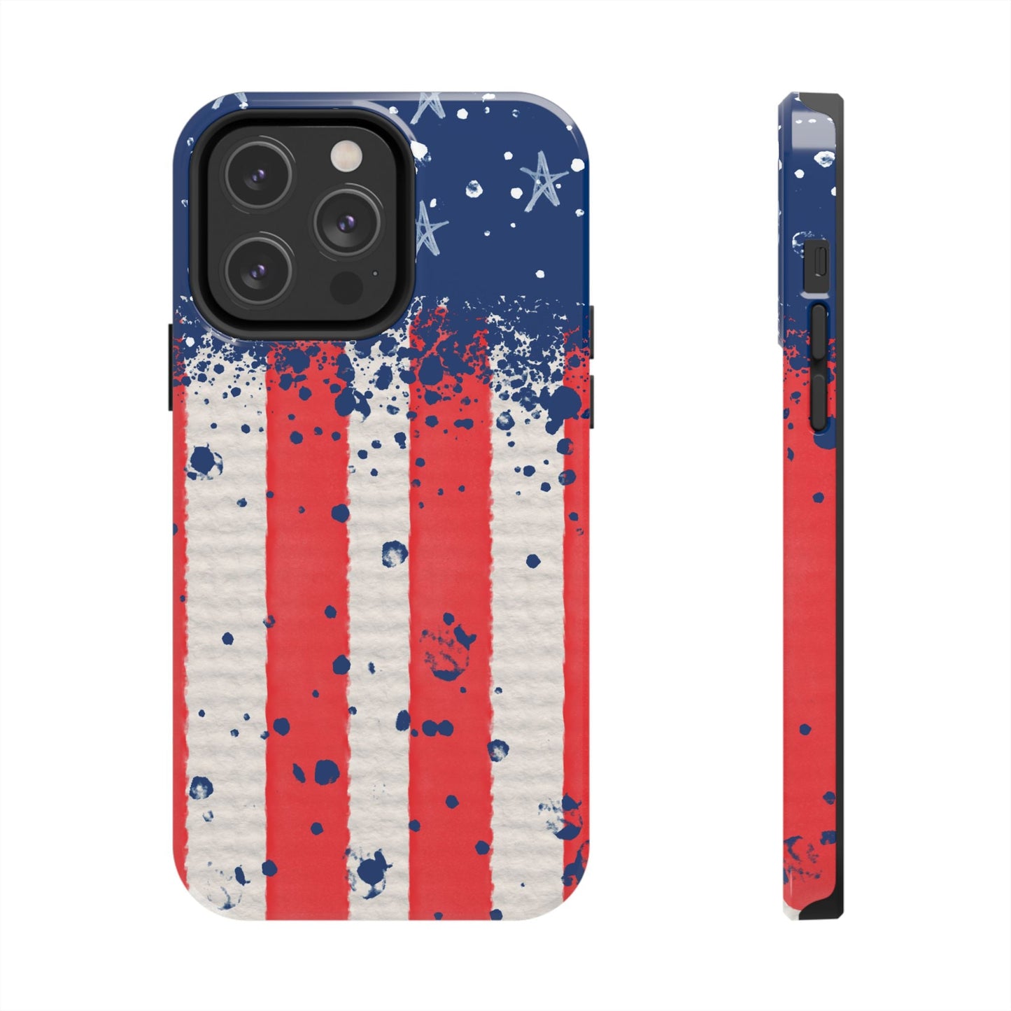 Vintage American Flag Splatter โ iPhone Series Case - BOGO Cases