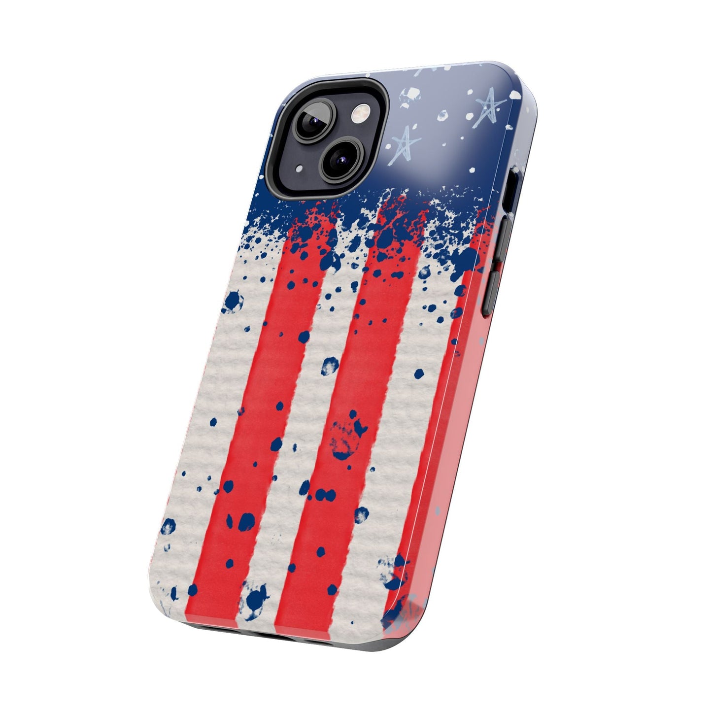 Vintage American Flag Splatter โ iPhone Series Case - BOGO Cases