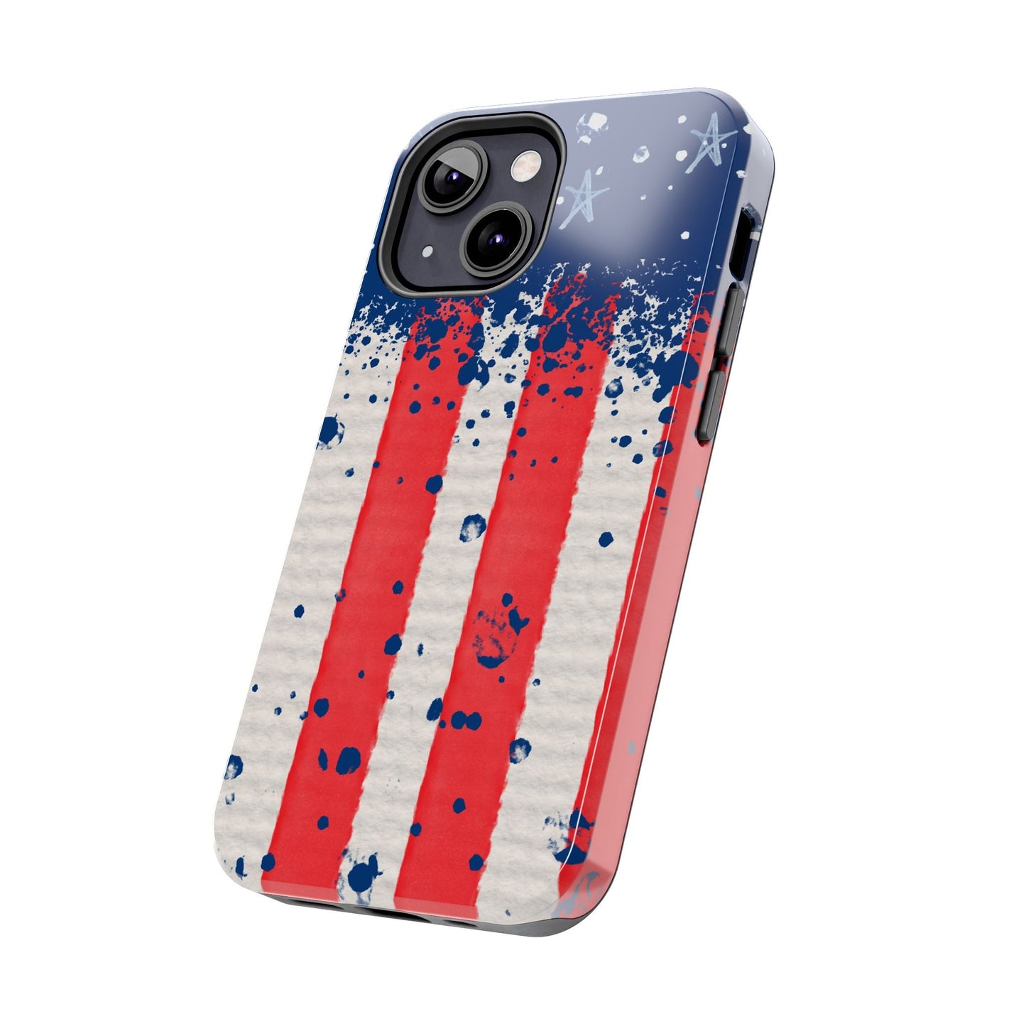 Vintage American Flag Splatter โ iPhone Series Case - BOGO Cases