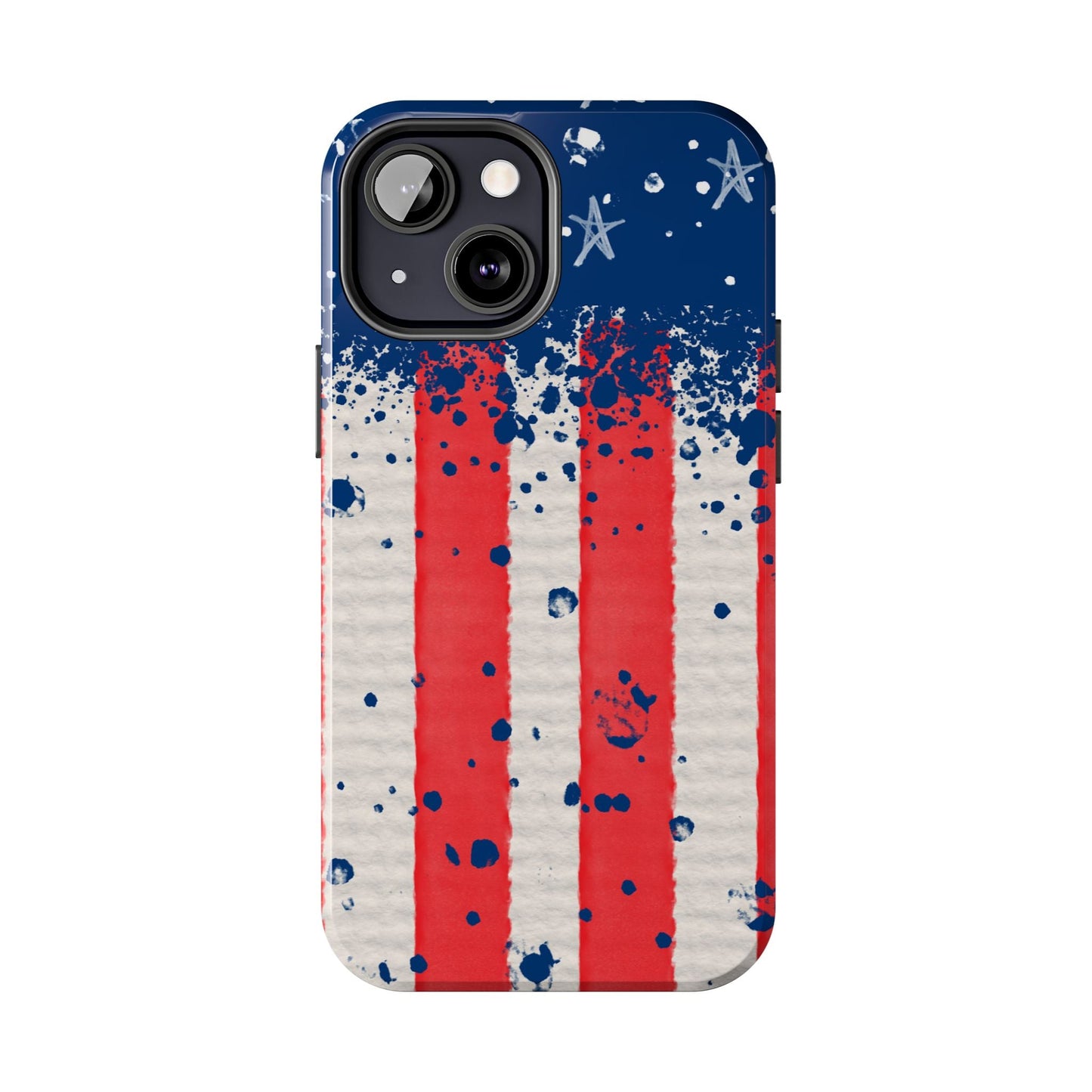Vintage American Flag Splatter โ iPhone Series Case - BOGO Cases