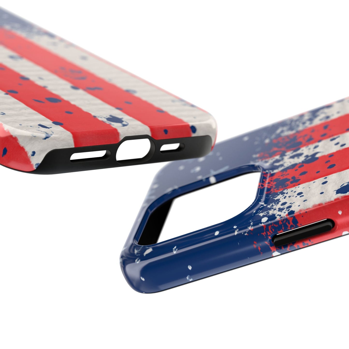 Vintage American Flag Splatter โ iPhone Series Case - BOGO Cases
