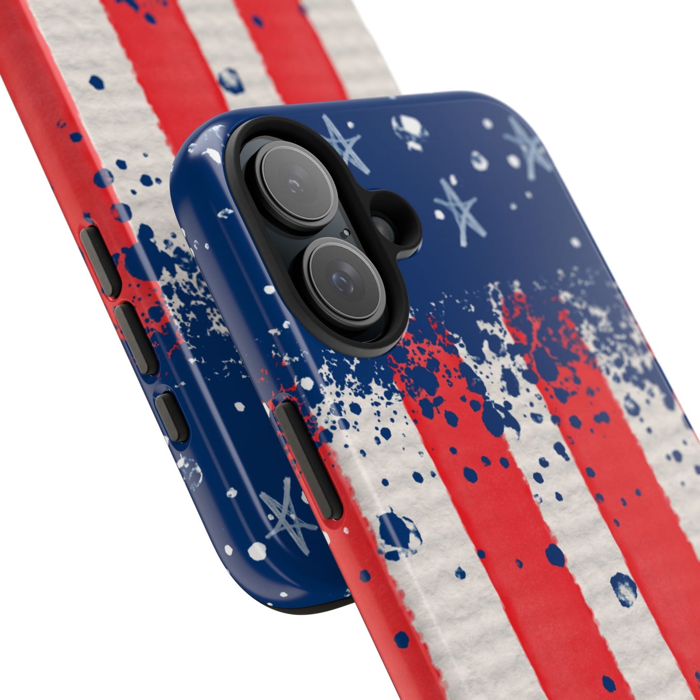 Vintage American Flag Splatter โ iPhone Series Case - BOGO Cases