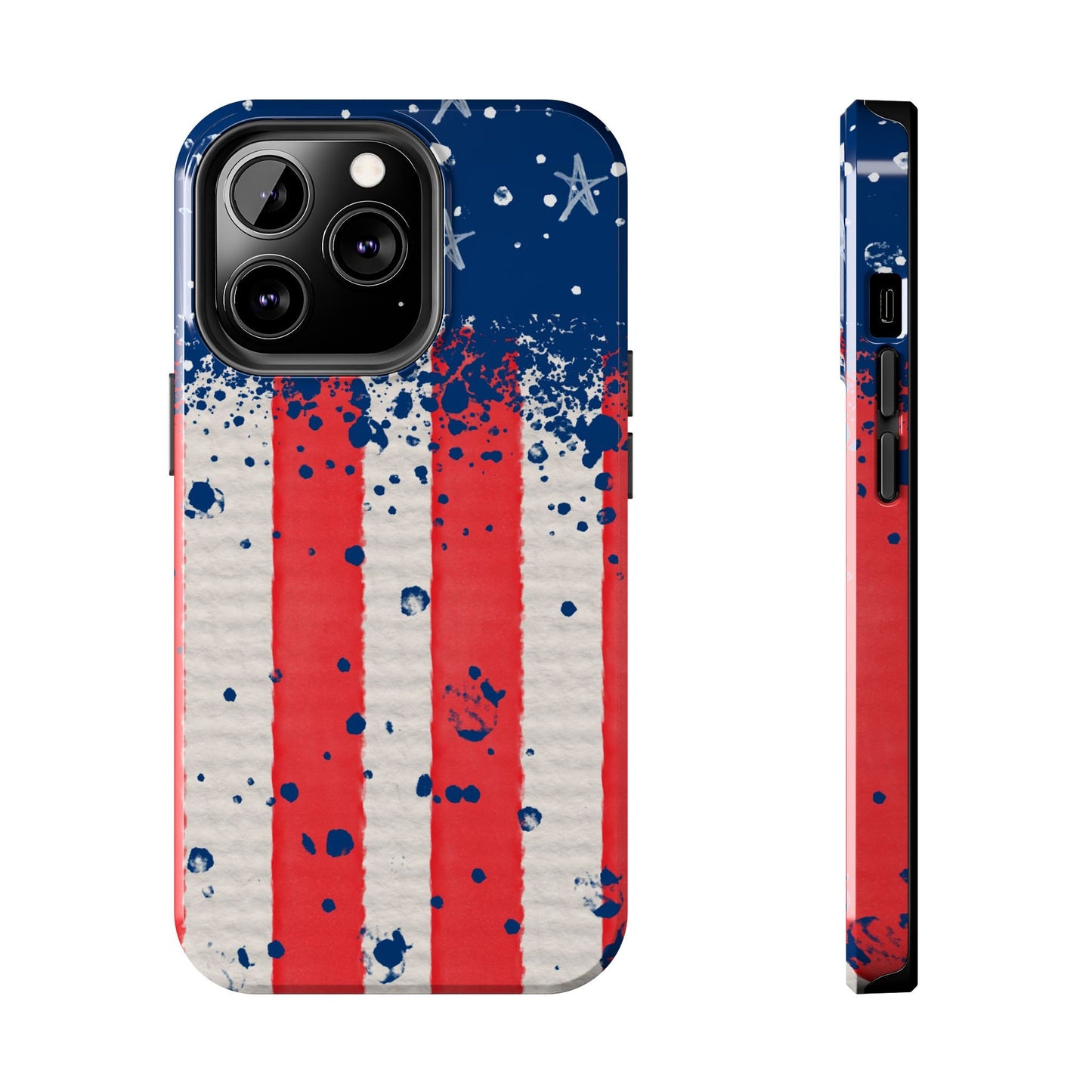Vintage American Flag Splatter โ iPhone Series Case - BOGO Cases
