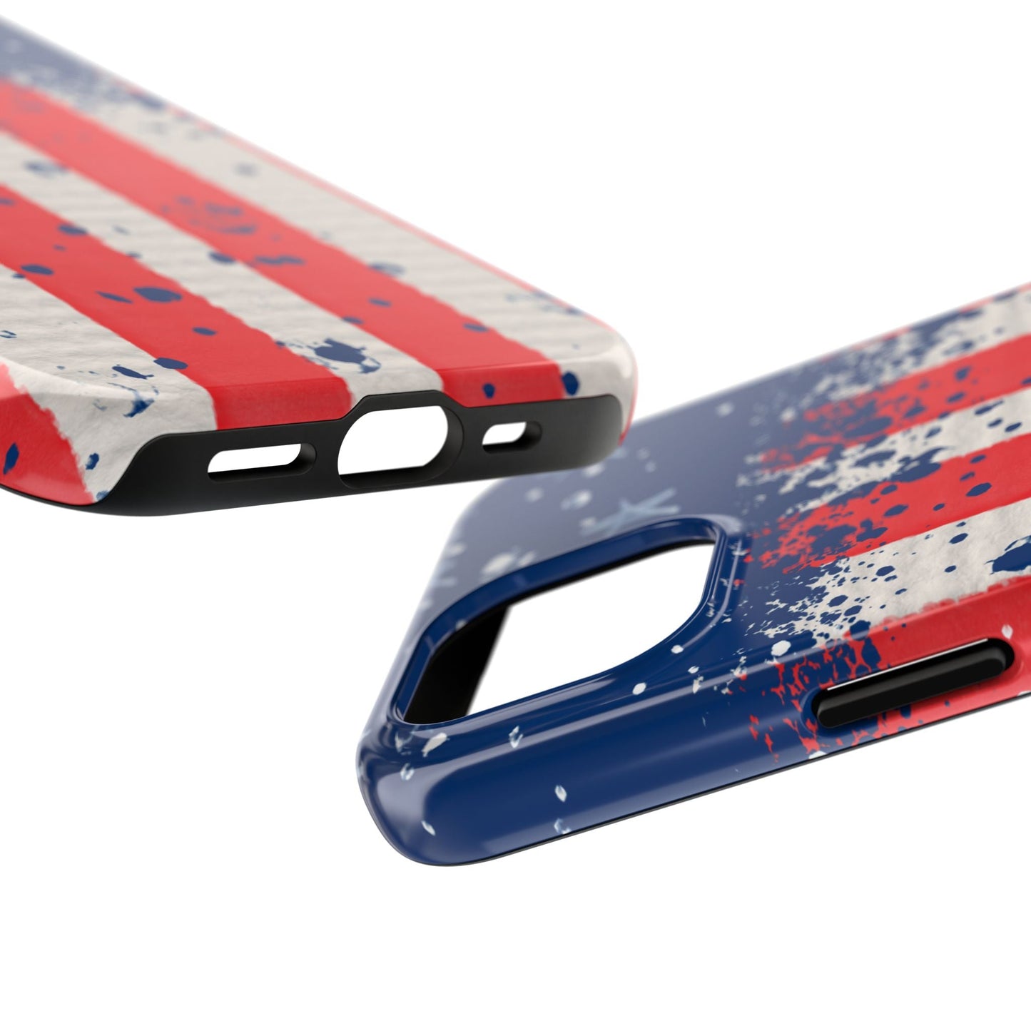 Vintage American Flag Splatter โ iPhone Series Case - BOGO Cases