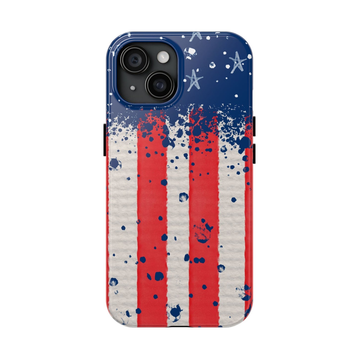 Vintage American Flag Splatter โ iPhone Series Case - BOGO Cases