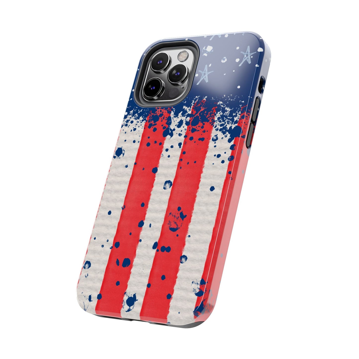 Vintage American Flag Splatter โ iPhone Series Case - BOGO Cases