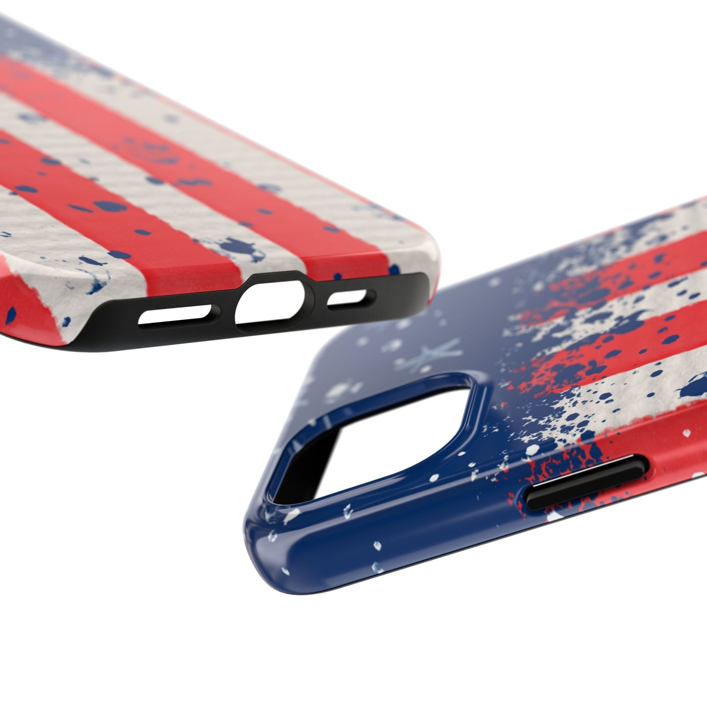 Vintage American Flag Splatter โ iPhone Series Case - BOGO Cases
