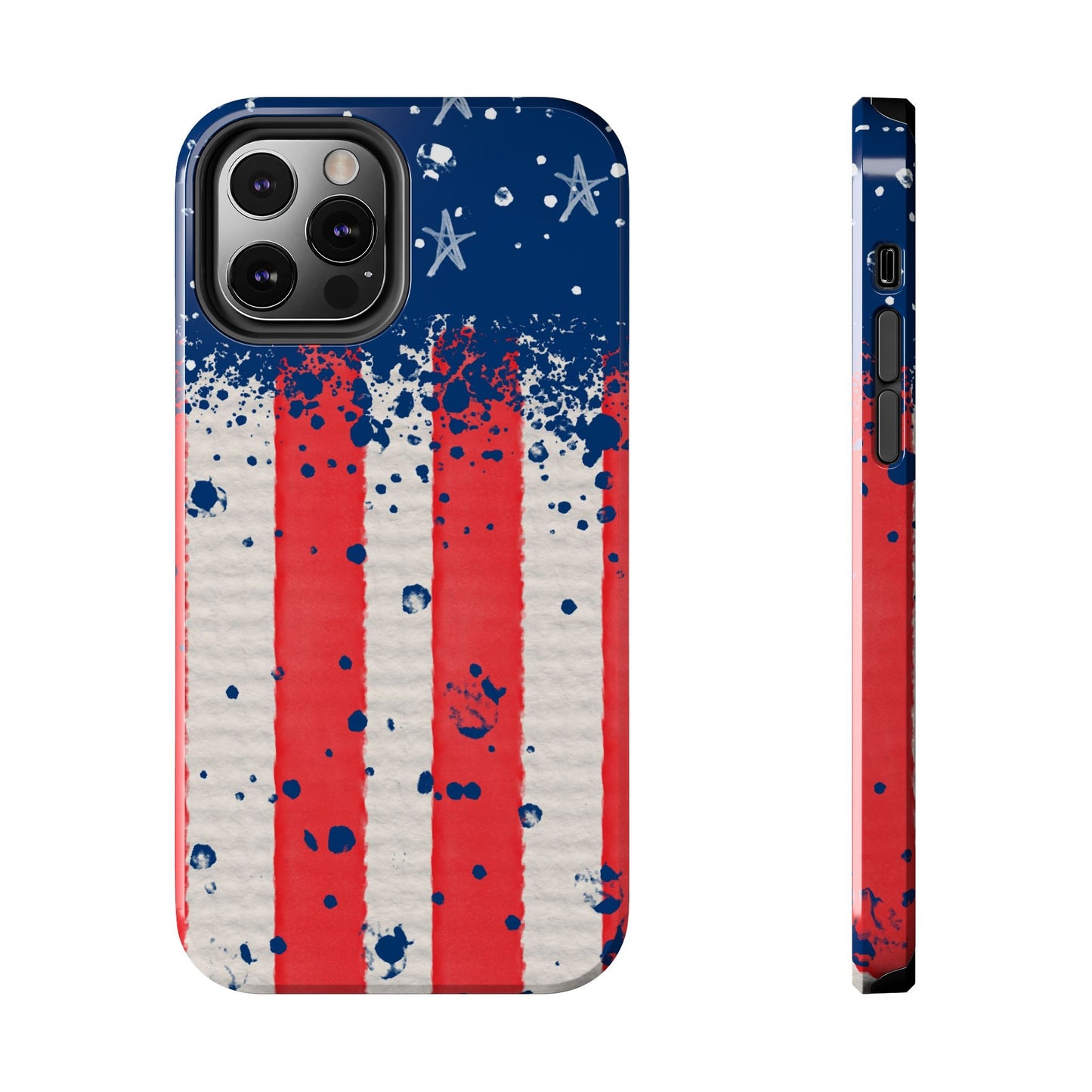 Vintage American Flag Splatter โ iPhone Series Case - BOGO Cases