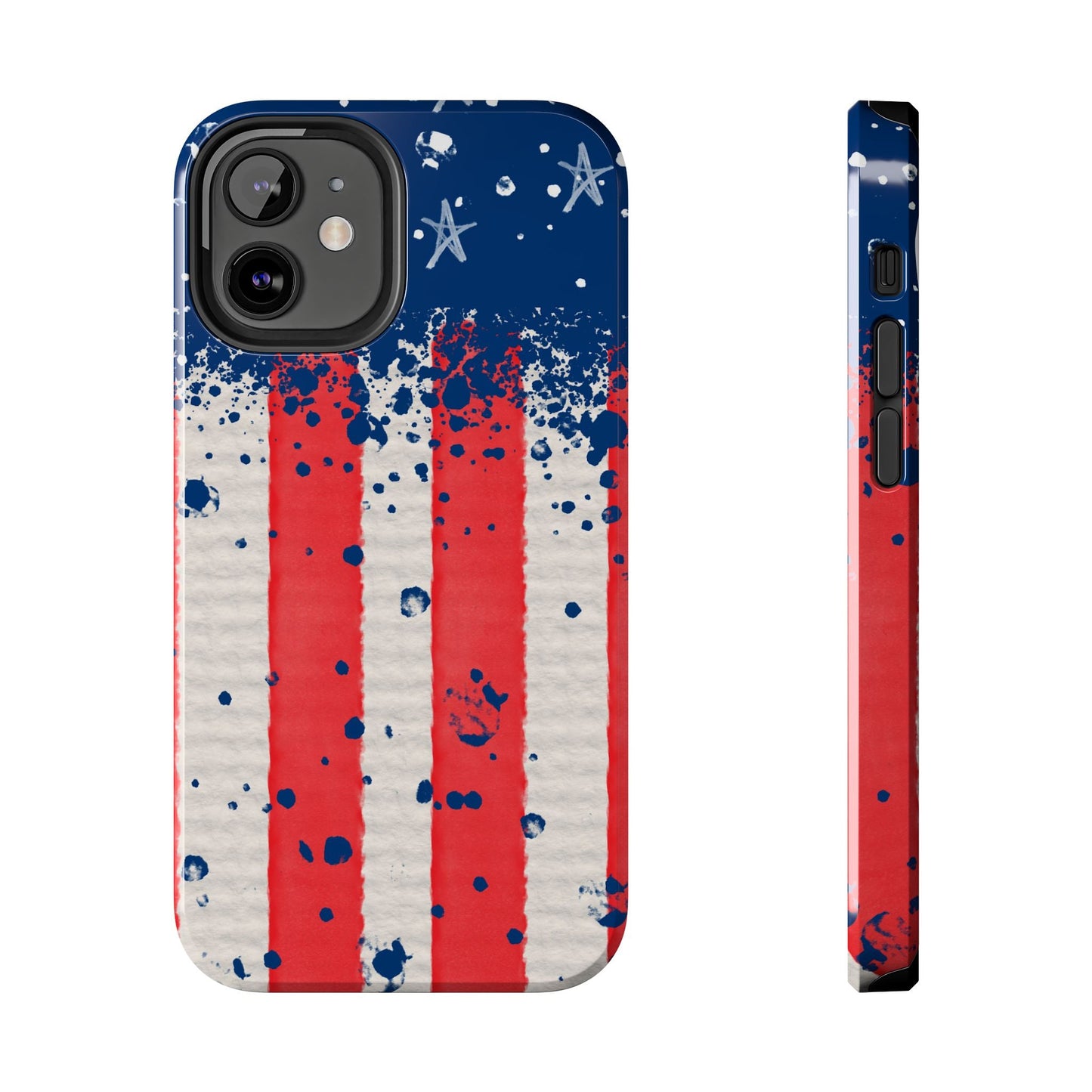 Vintage American Flag Splatter โ iPhone Series Case - BOGO Cases