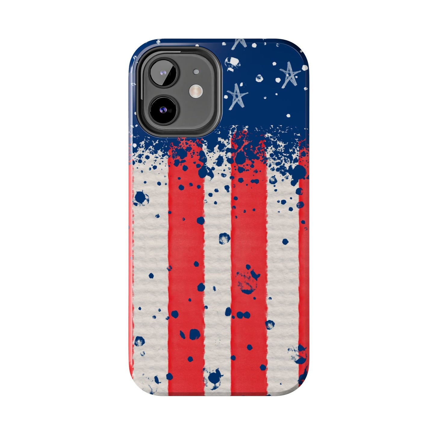 Vintage American Flag Splatter โ iPhone Series Case - BOGO Cases