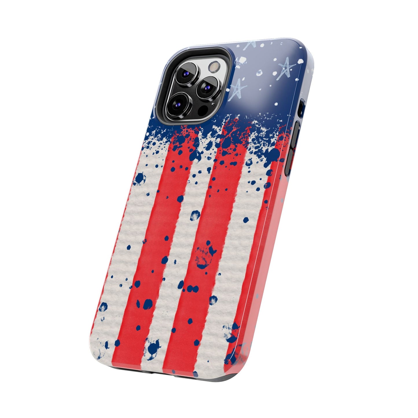 Vintage American Flag Splatter โ iPhone Series Case - BOGO Cases