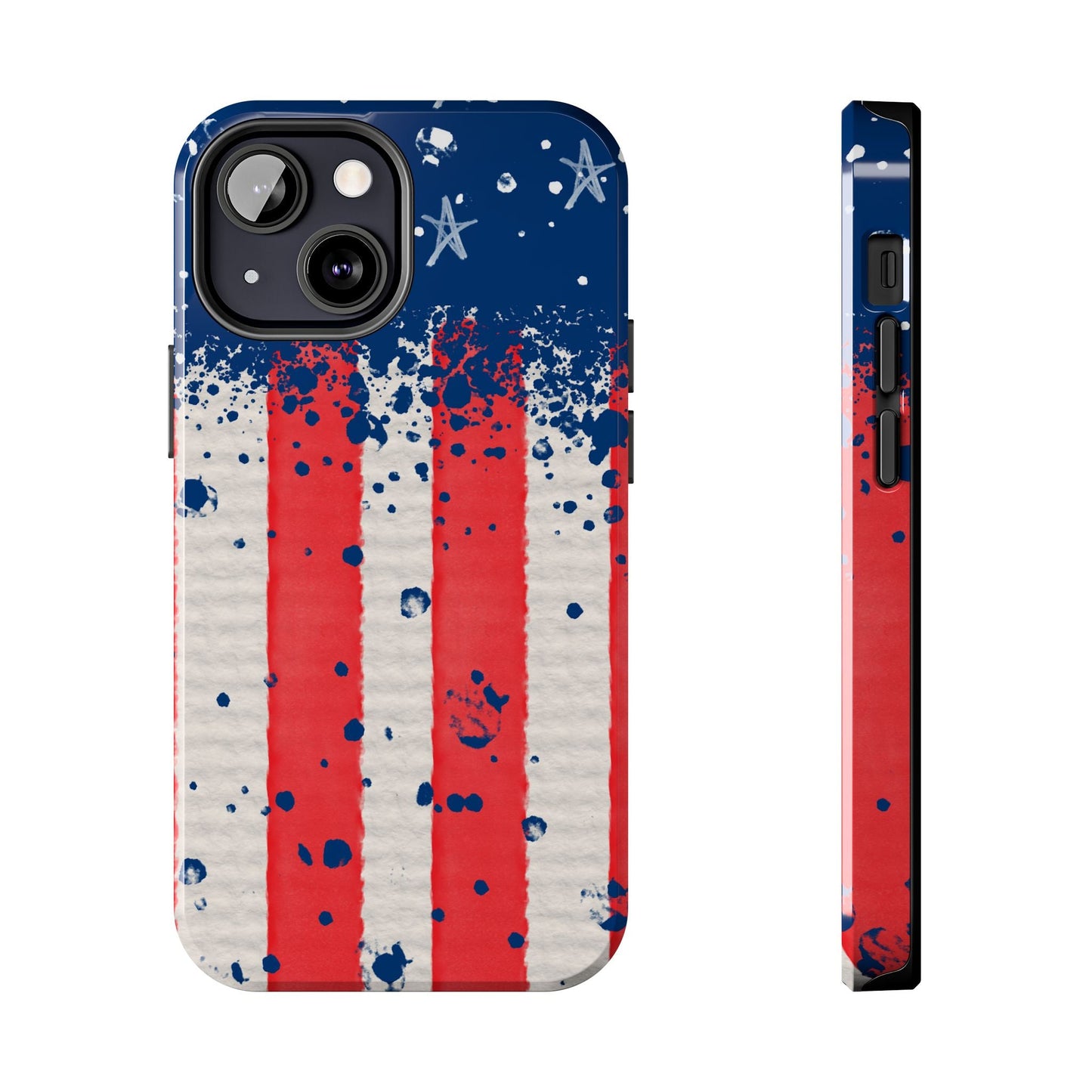 Vintage American Flag Splatter โ iPhone Series Case - BOGO Cases