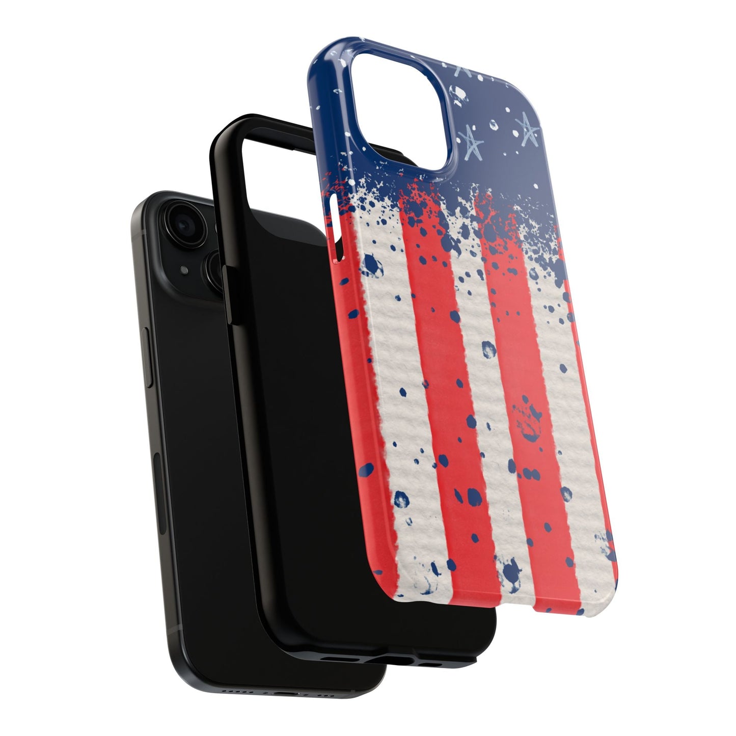 Vintage American Flag Splatter โ iPhone Series Case - BOGO Cases