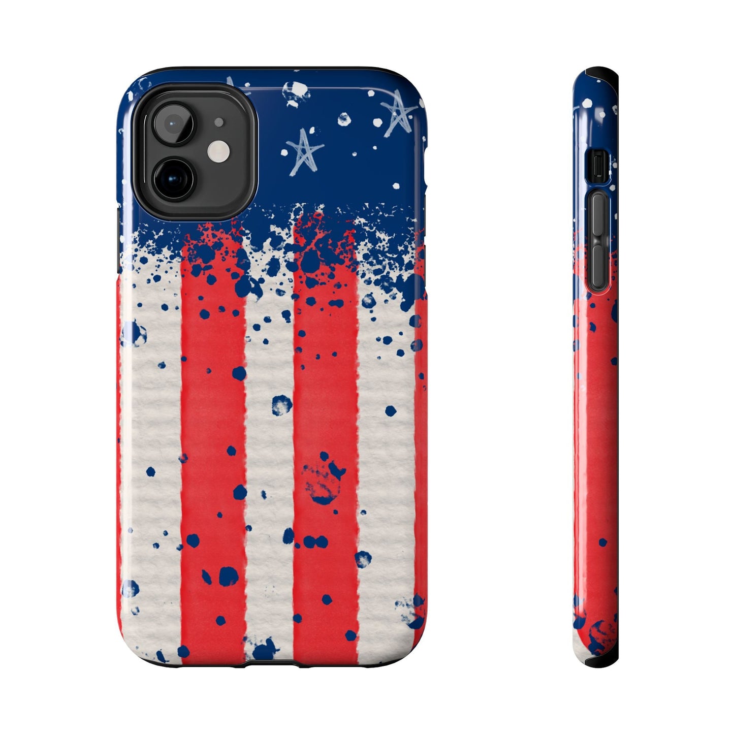 Vintage American Flag Splatter โ iPhone Series Case - BOGO Cases