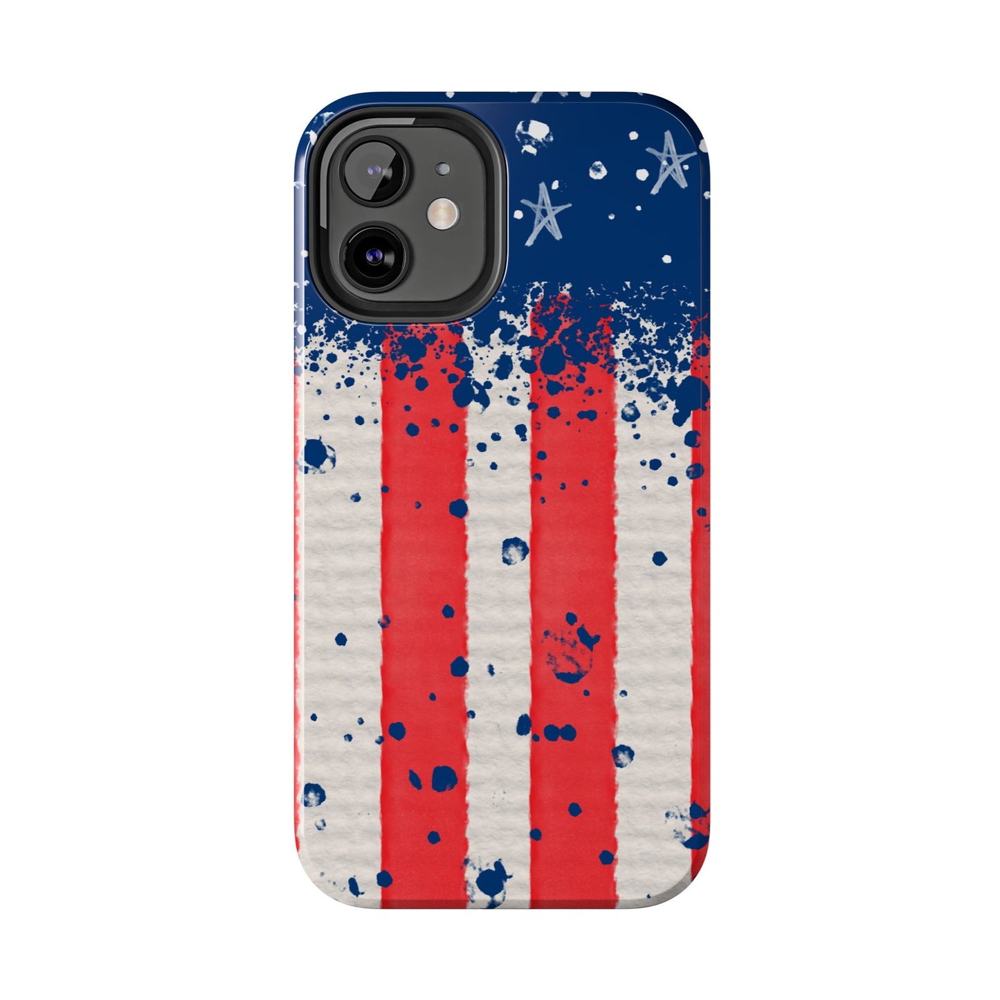 Vintage American Flag Splatter โ iPhone Series Case - BOGO Cases