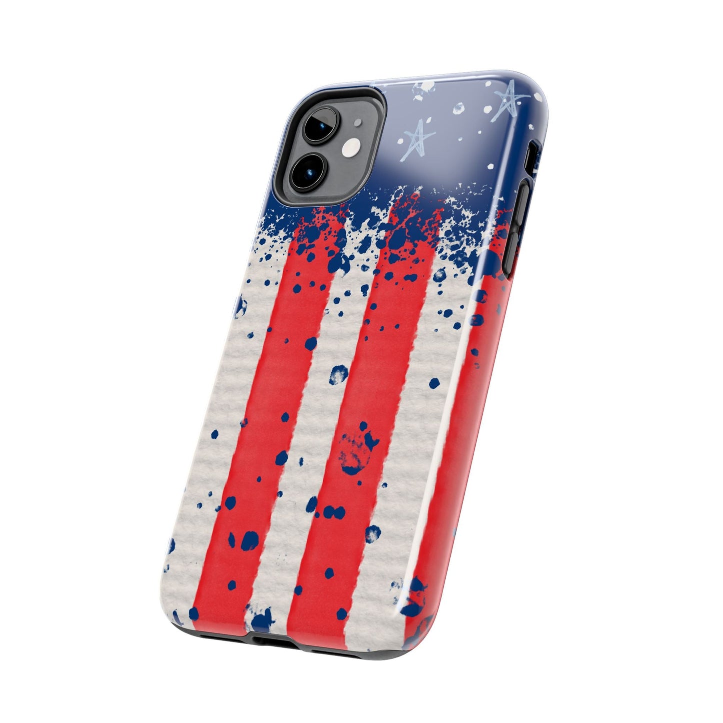 Vintage American Flag Splatter โ iPhone Series Case - BOGO Cases
