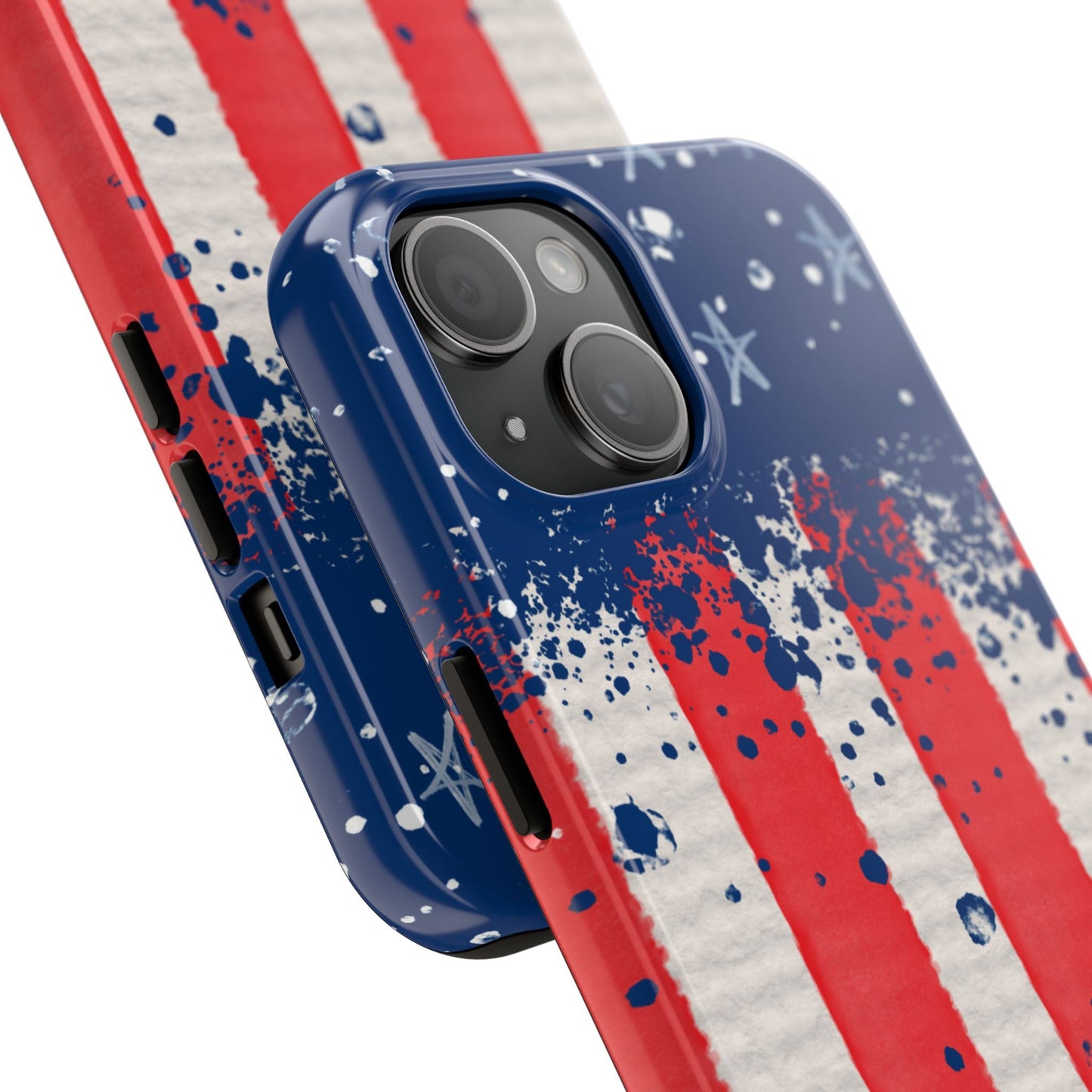 Vintage American Flag Splatter โ iPhone Series Case - BOGO Cases