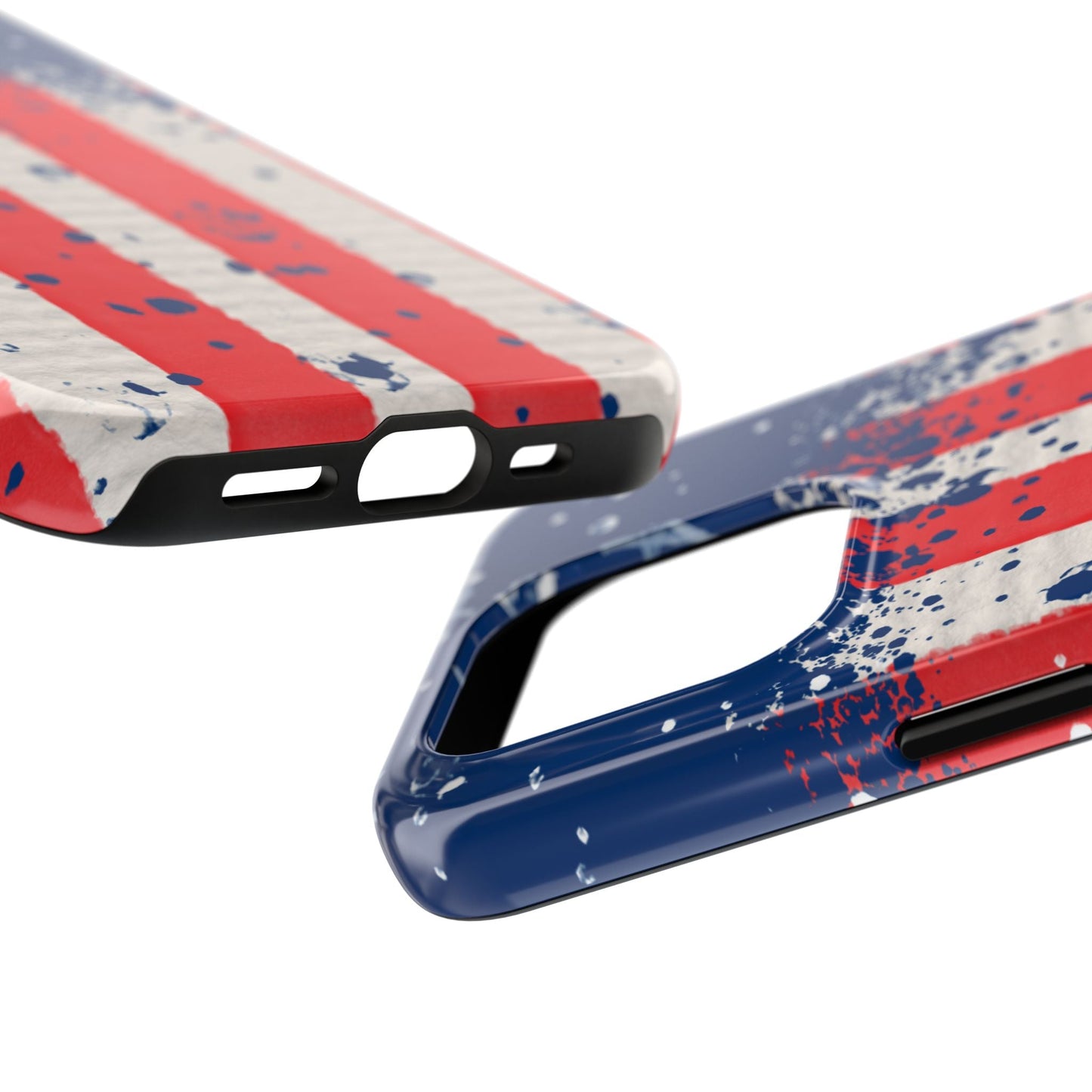 Vintage American Flag Splatter โ iPhone Series Case - BOGO Cases