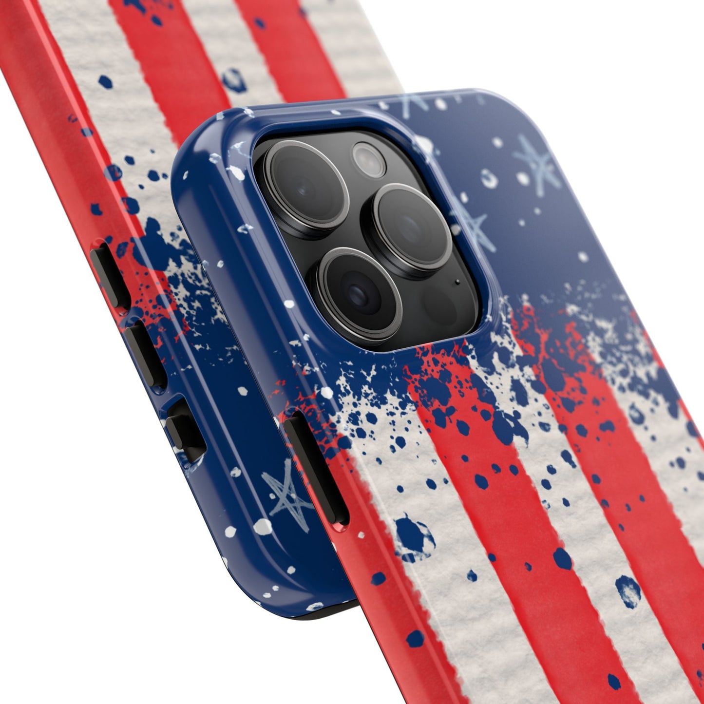 Vintage American Flag Splatter โ iPhone Series Case - BOGO Cases