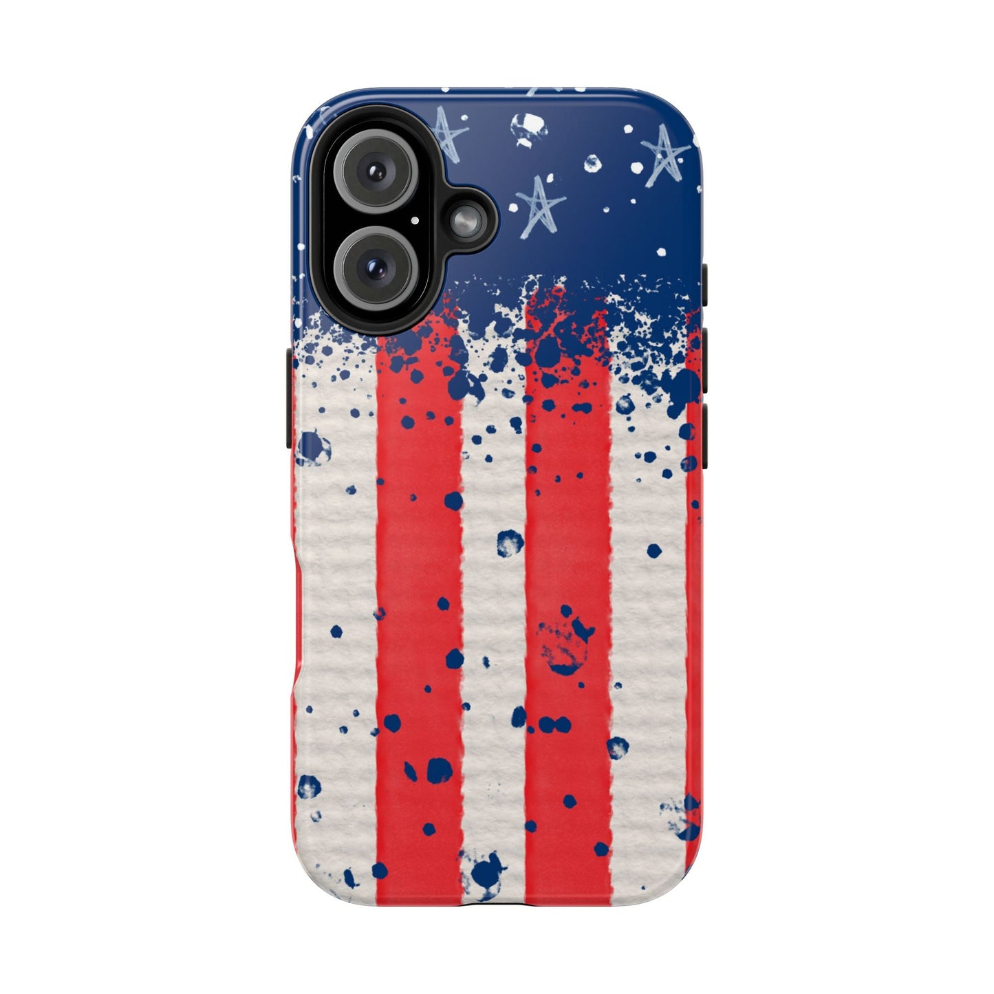 Vintage American Flag Splatter โ iPhone Series Case - BOGO Cases