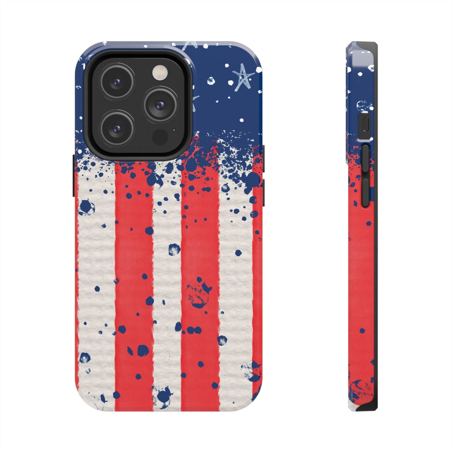 Vintage American Flag Splatter โ iPhone Series Case - BOGO Cases