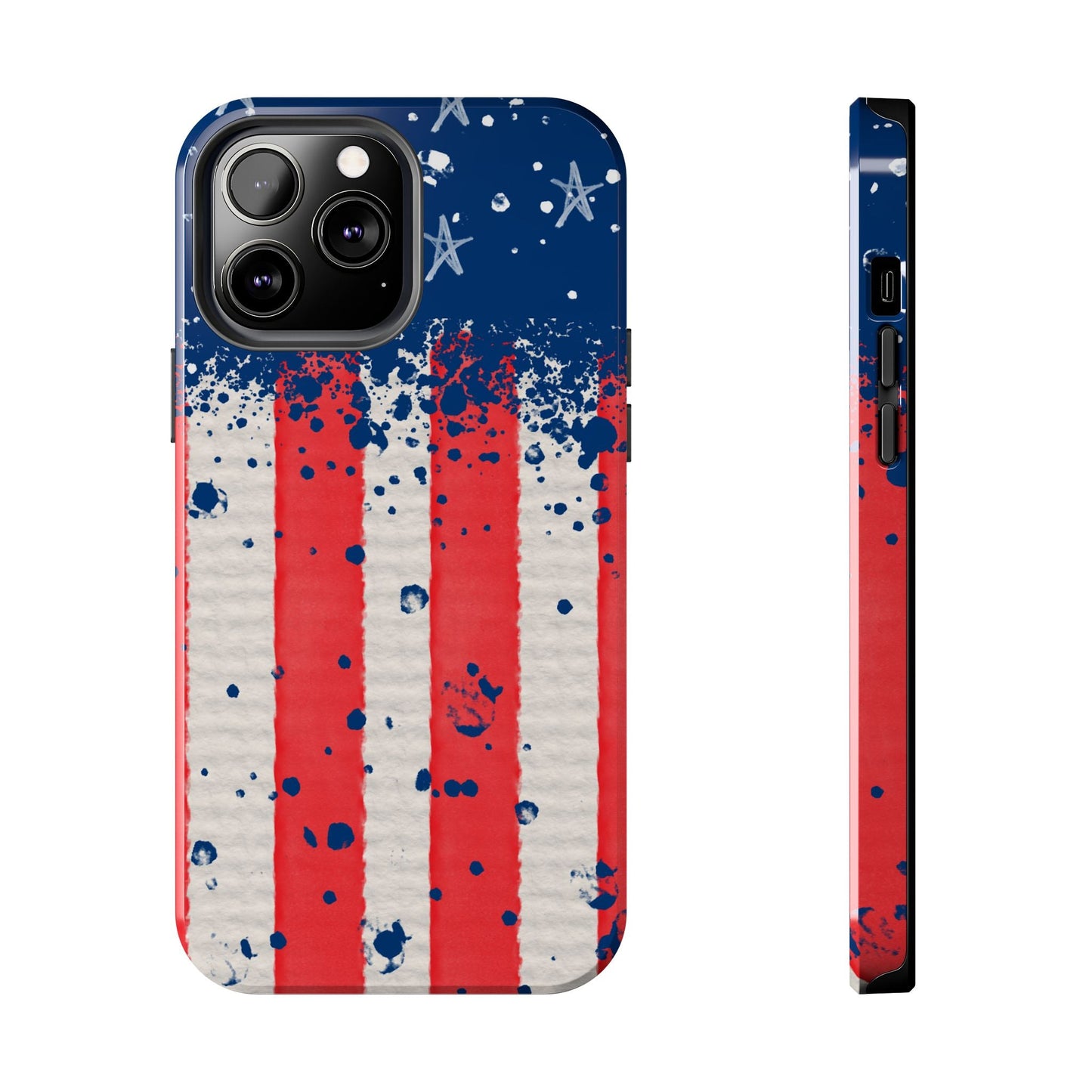 Vintage American Flag Splatter โ iPhone Series Case - BOGO Cases