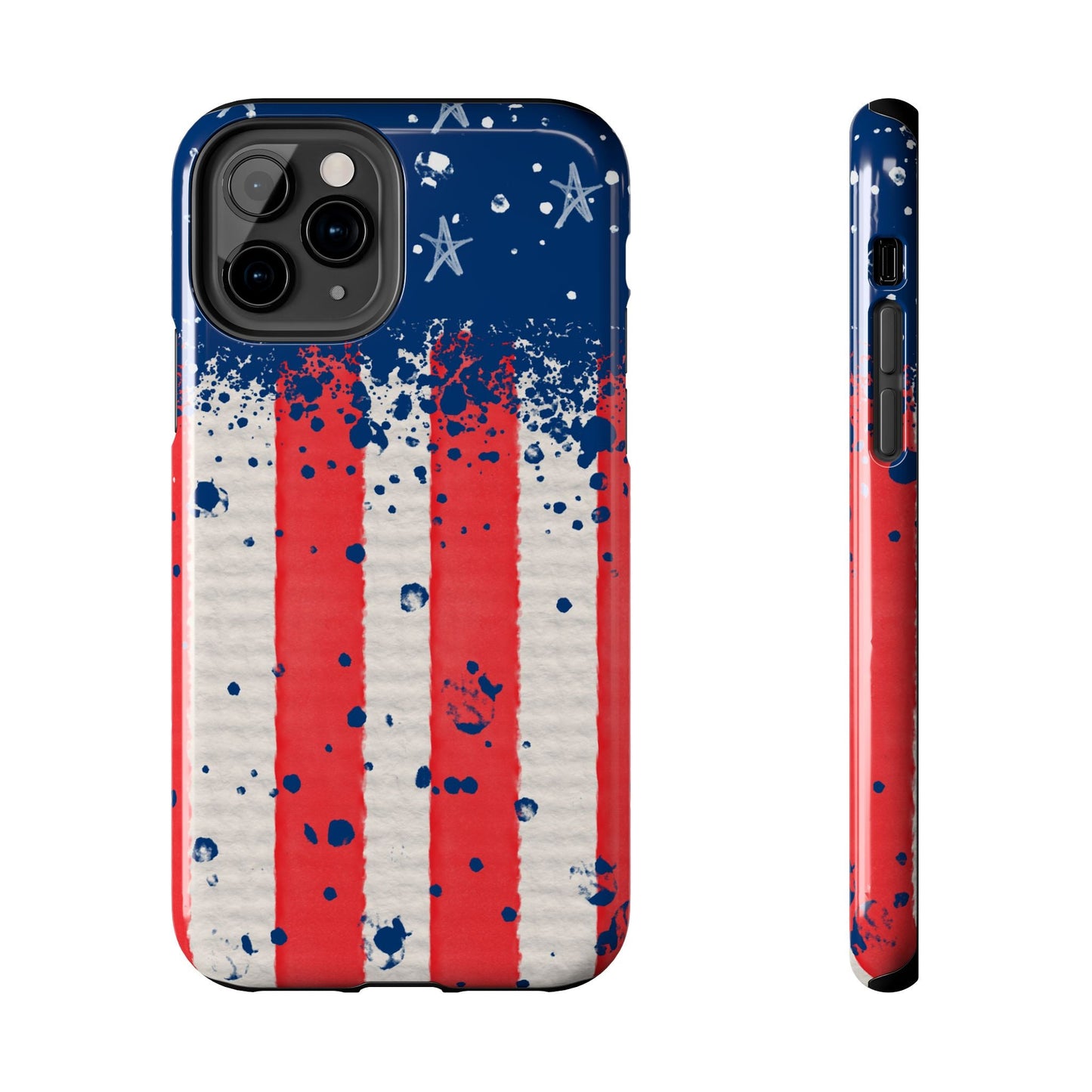 Vintage American Flag Splatter โ iPhone Series Case - BOGO Cases