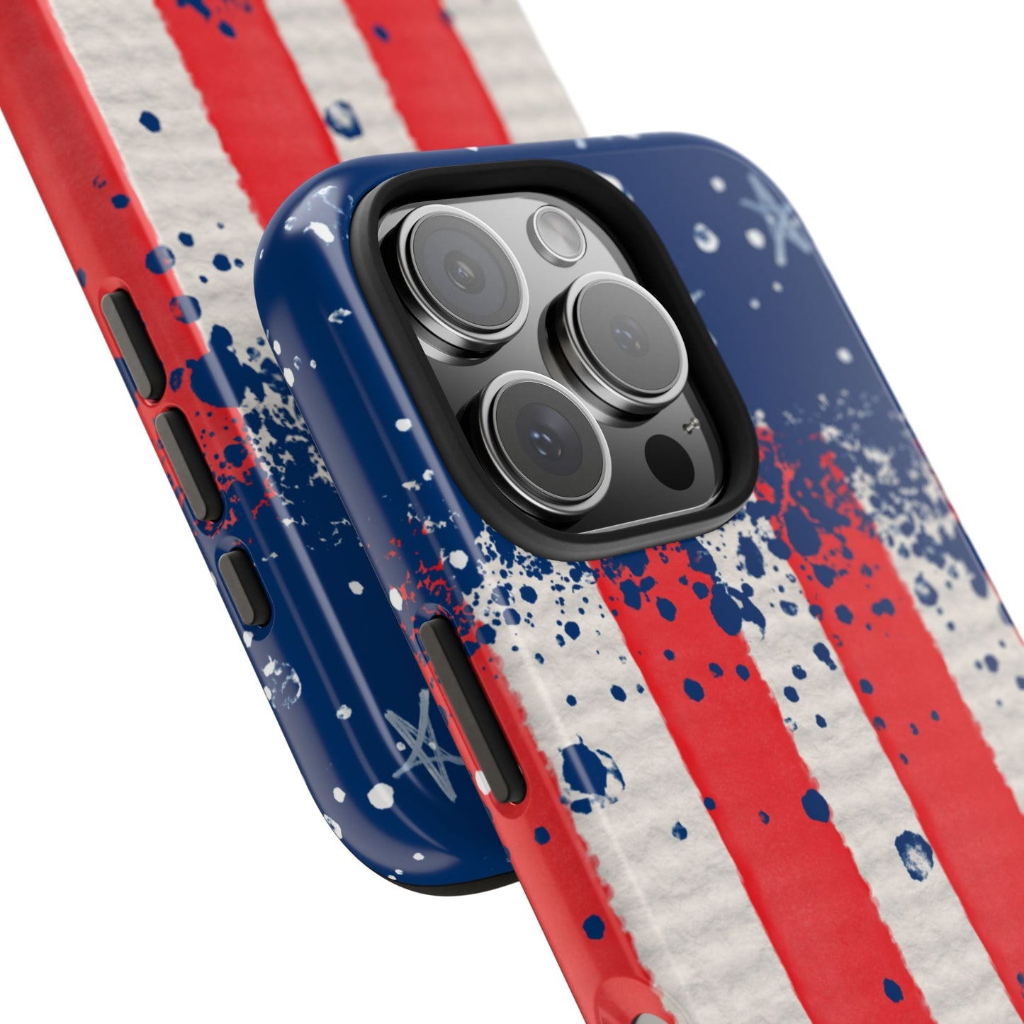 Vintage American Flag Splatter โ iPhone Series Case - BOGO Cases