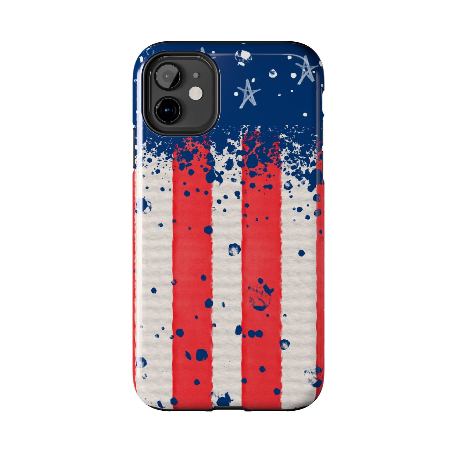 Vintage American Flag Splatter โ iPhone Series Case - BOGO Cases