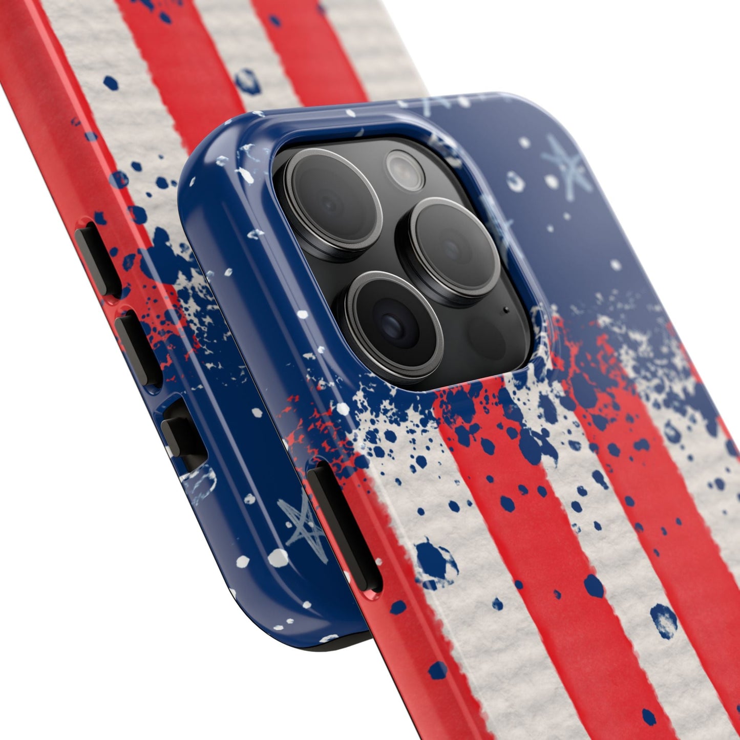 Vintage American Flag Splatter โ iPhone Series Case - BOGO Cases