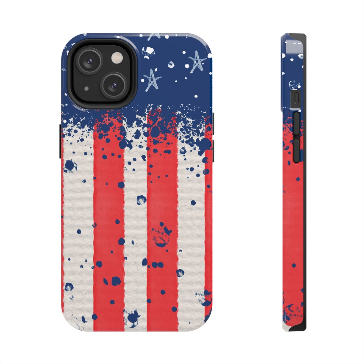 Vintage American Flag Splatter โ iPhone Series Case - BOGO Cases