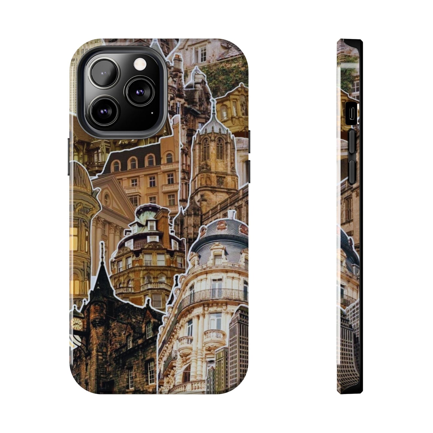 Vintage Architectural Collage iPhone Case – Tough Dual - Layer Protection with Matte Finish - BOGO Cases