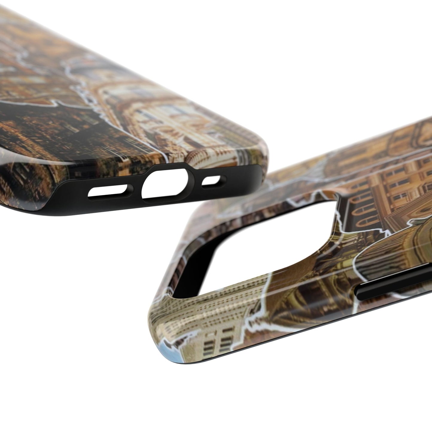 Vintage Architectural Collage iPhone Case – Tough Dual - Layer Protection with Matte Finish - BOGO Cases