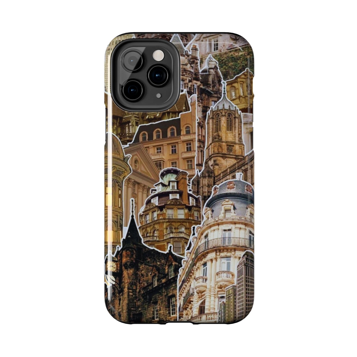 Vintage Architectural Collage iPhone Case – Tough Dual - Layer Protection with Matte Finish - BOGO Cases