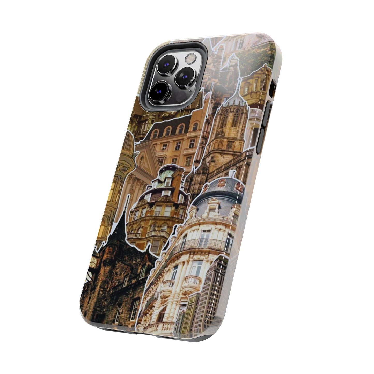 Vintage Architectural Collage iPhone Case – Tough Dual - Layer Protection with Matte Finish - BOGO Cases