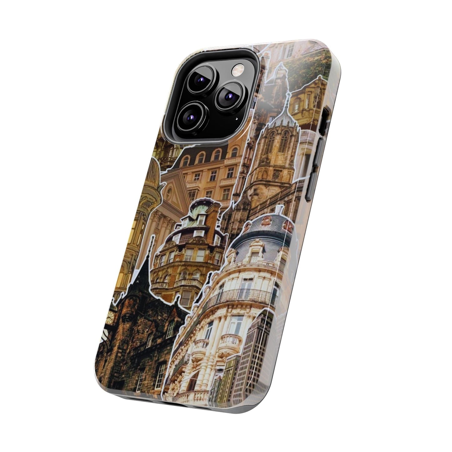 Vintage Architectural Collage iPhone Case – Tough Dual - Layer Protection with Matte Finish - BOGO Cases