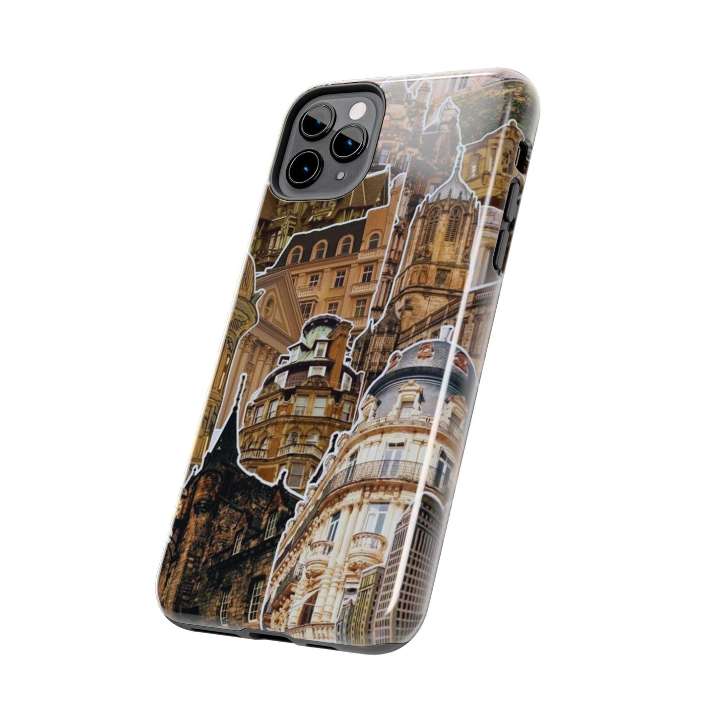 Vintage Architectural Collage iPhone Case – Tough Dual - Layer Protection with Matte Finish - BOGO Cases