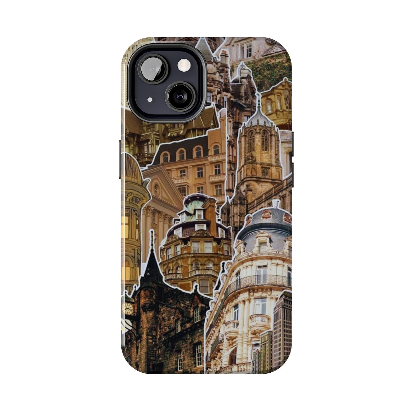 Vintage Architectural Collage iPhone Case – Tough Dual - Layer Protection with Matte Finish - BOGO Cases
