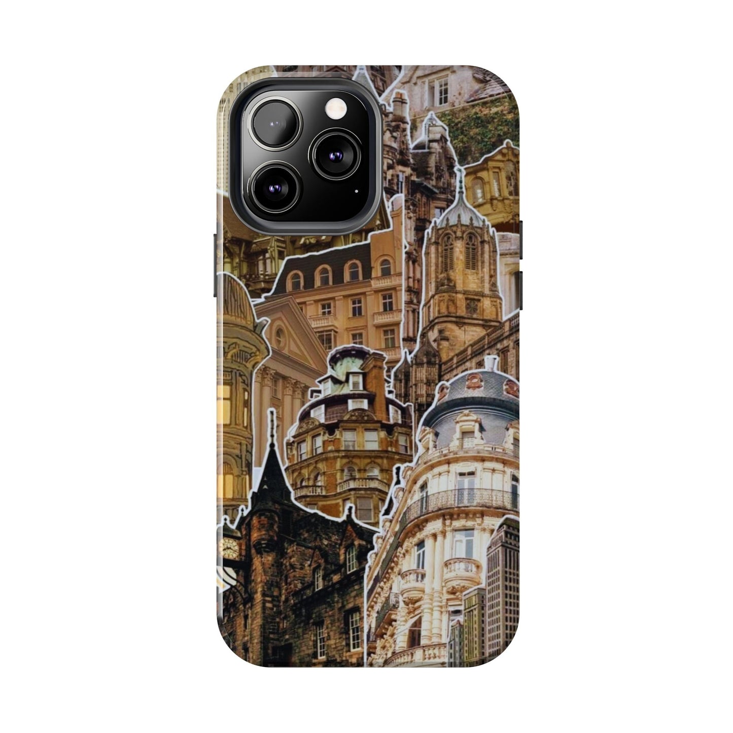 Vintage Architectural Collage iPhone Case – Tough Dual - Layer Protection with Matte Finish - BOGO Cases
