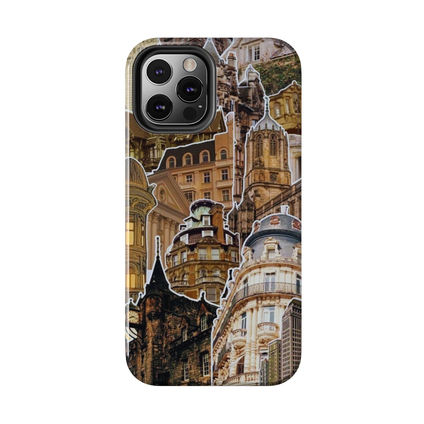 Vintage Architectural Collage iPhone Case – Tough Dual - Layer Protection with Matte Finish - BOGO Cases