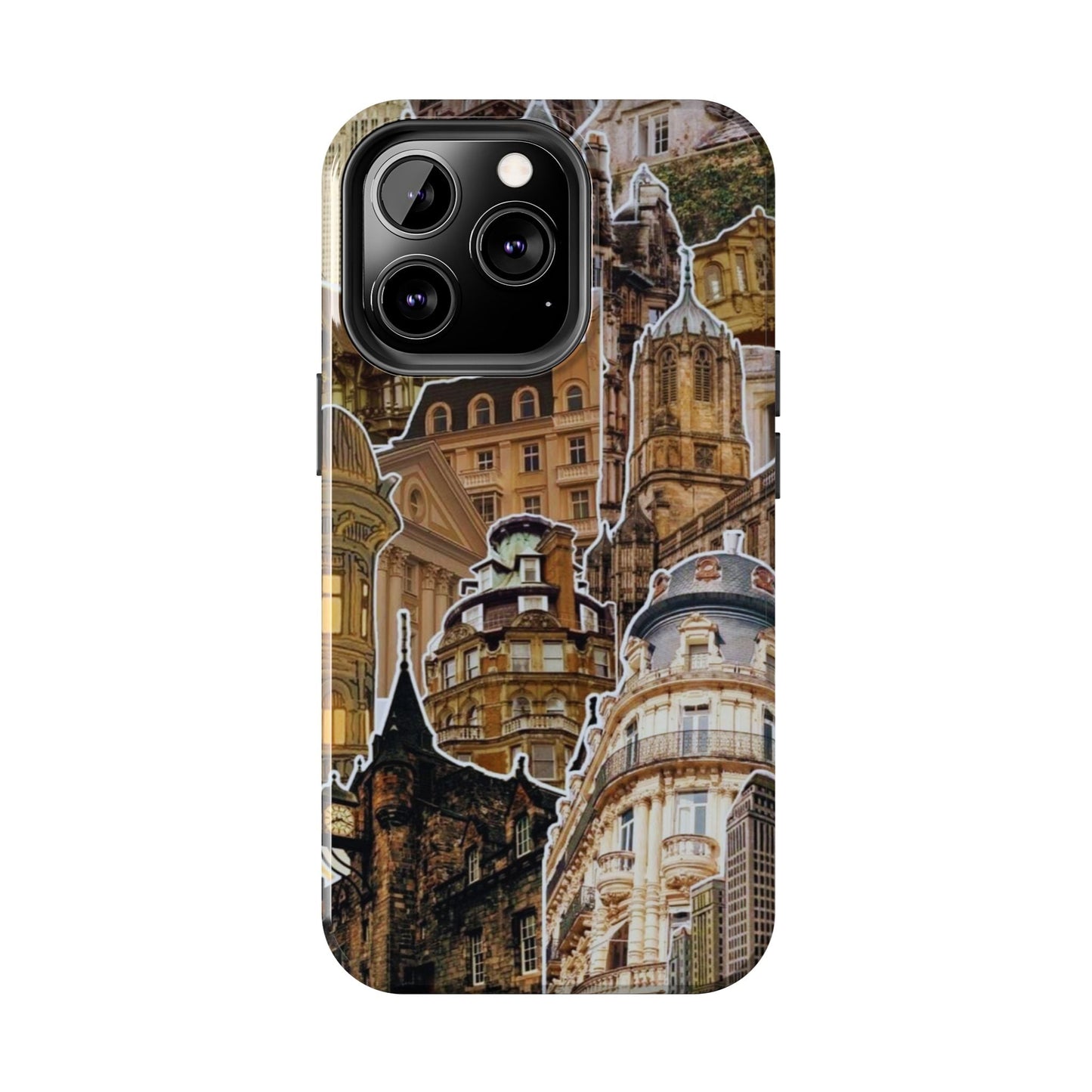 Vintage Architectural Collage iPhone Case – Tough Dual - Layer Protection with Matte Finish - BOGO Cases