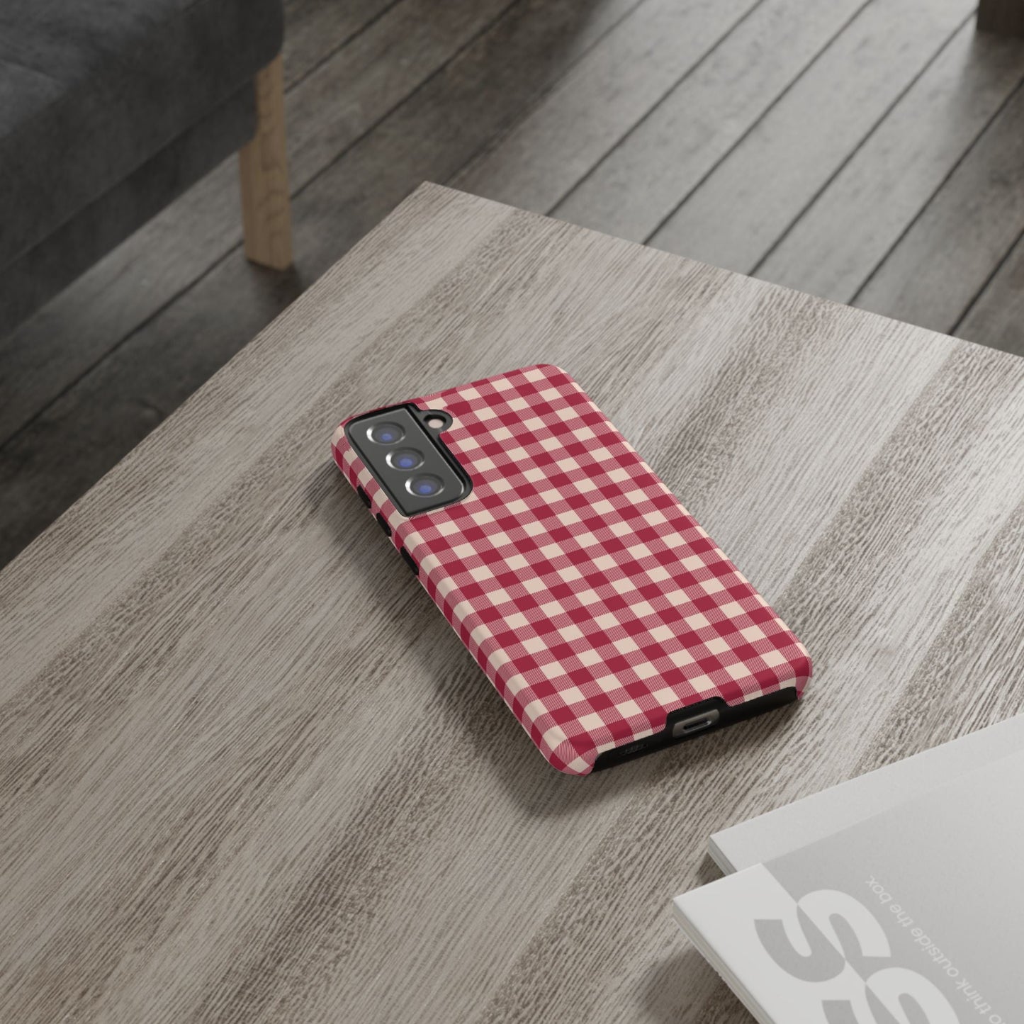 Vintage Red Gingham Check – Samsung Galaxy Case - BOGO Cases