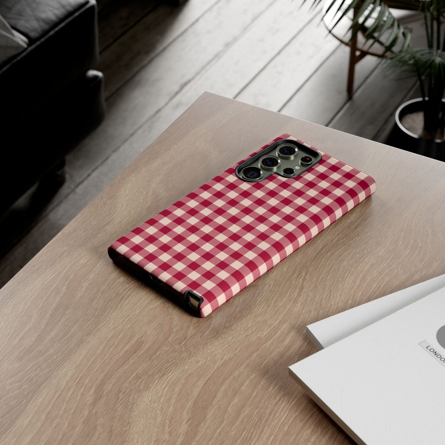 Vintage Red Gingham Check – Samsung Galaxy Case - BOGO Cases