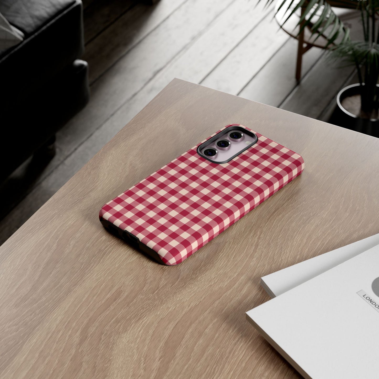 Vintage Red Gingham Check – Samsung Galaxy Case - BOGO Cases