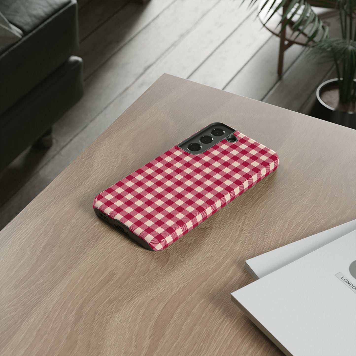 Vintage Red Gingham Check – Samsung Galaxy Case - BOGO Cases
