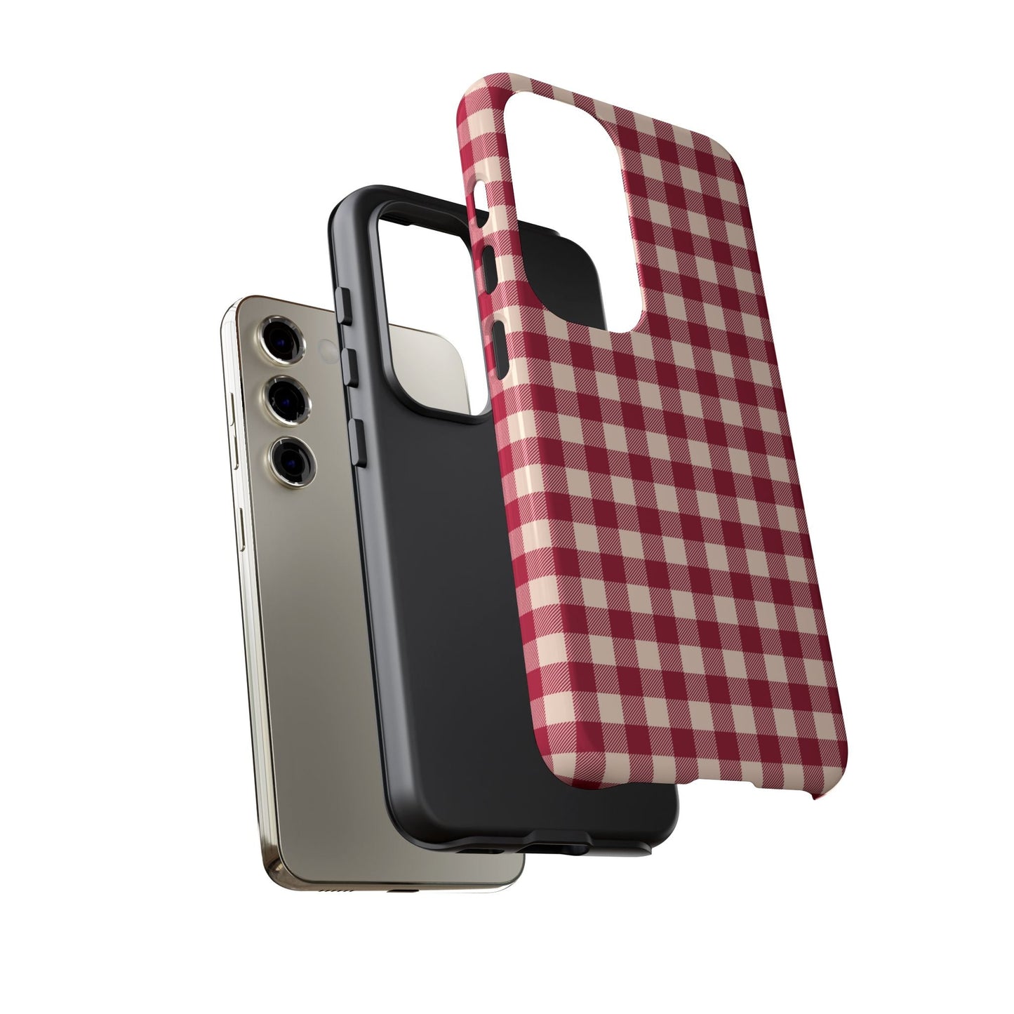 Vintage Red Gingham Check – Samsung Galaxy Case - BOGO Cases